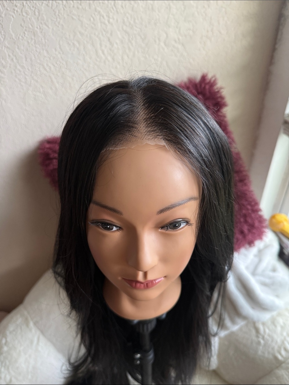 Natural Black 13x6 Glueless HD Lace Front Wig 26 inches brunette - Picture 2 of 8